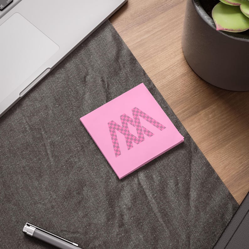 Note Checkerboard AMITW Pink Checkerboard Post-it Note Pads | Sticky Notes - Etsy