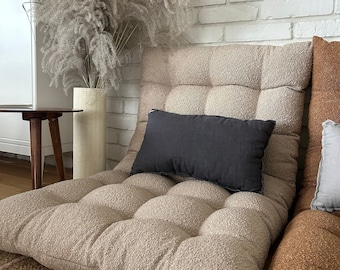 Bench cushion, Boucle floor cushion, seat cushion, large and small French cushion, window seat cushion