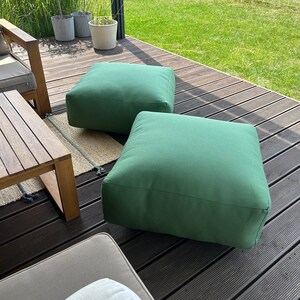 Outdoor poufs store to sit on