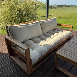 Cuscini per panche e lettini da giardino | Cuscini impermeabili per patio e giardino | Su misura | Cuscini da pavimento resistenti alle intemperie