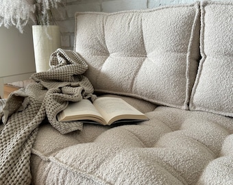 Poduszka podłogowa z oparciem, Przytulna sofa podłogowa, poduszka do kącika czytania