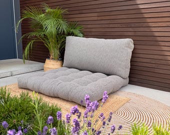 Coussin imperméable pour banc de jardin • Coussin pour terrasse ou balcon • Coussin matelassé d'extérieur • Sur mesure