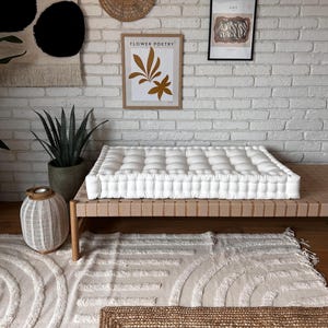 Custom Bench Cushion | Custom Size Window Seat Cushion | Custom French Cushion | Tufted Cushion | Custom Floor Pillow | Cotton Cushion