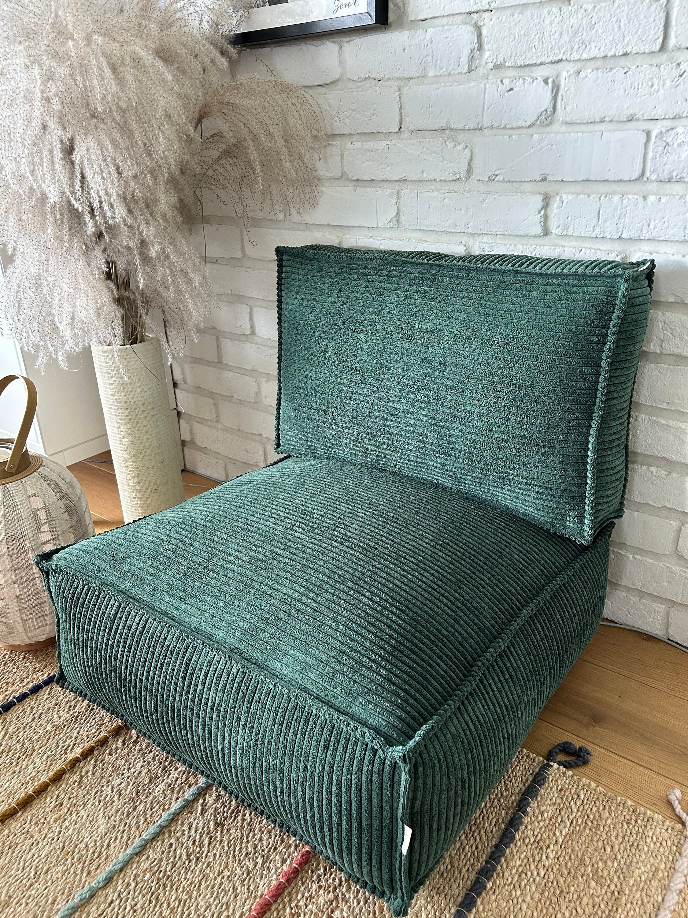 Floor Pillow Seating and Backrest, Corduroy Seat Cushion Floor Pillow Seating and Backrest, Corduroy Seat Cushion