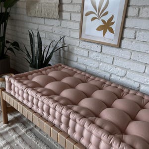 Custom French Style Window Seat Cushion | Indoor Bench Cushion | Floor cushion