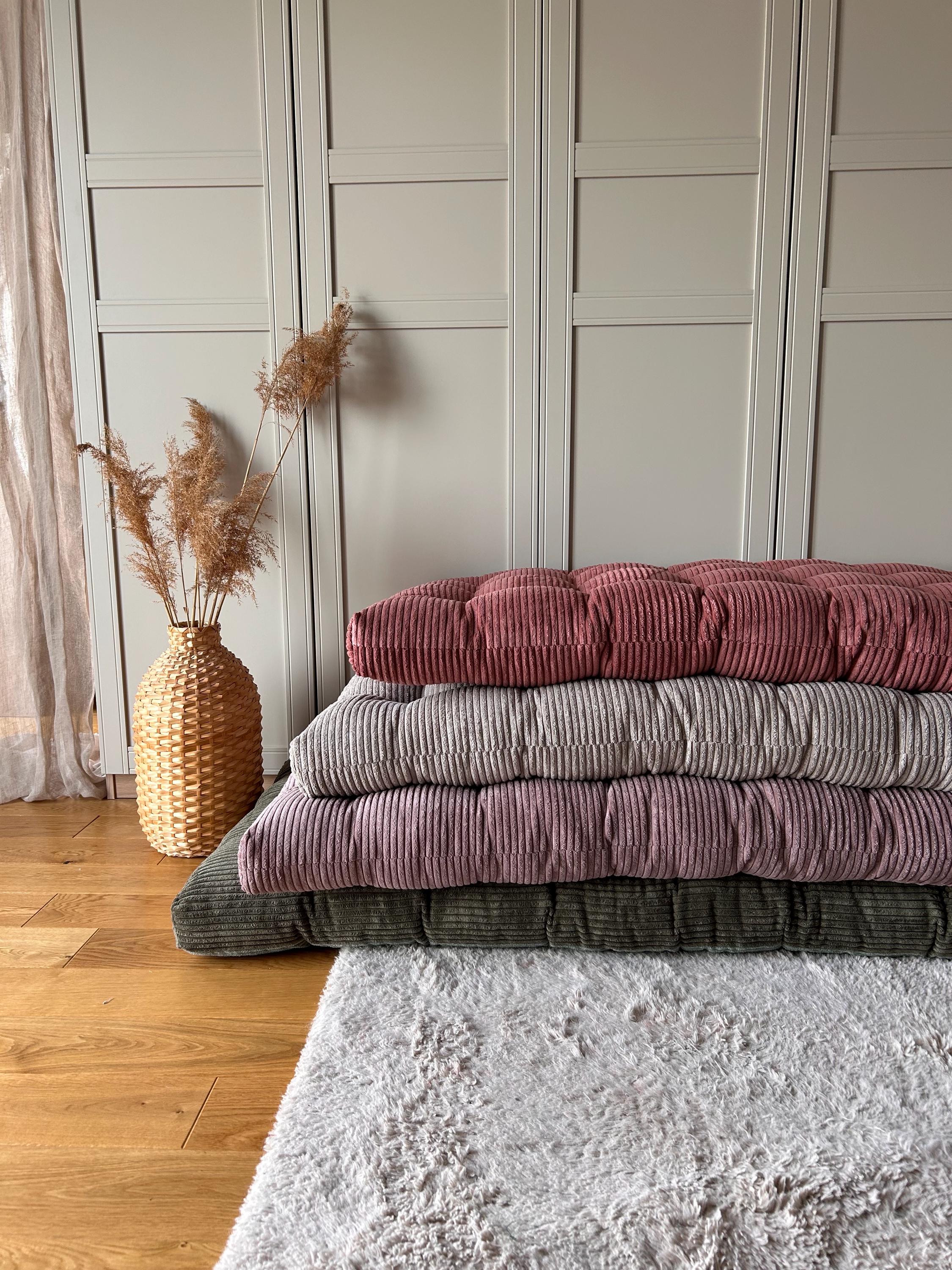 Tufted Floor Cushions | French Style Cushion | Bench Cushion