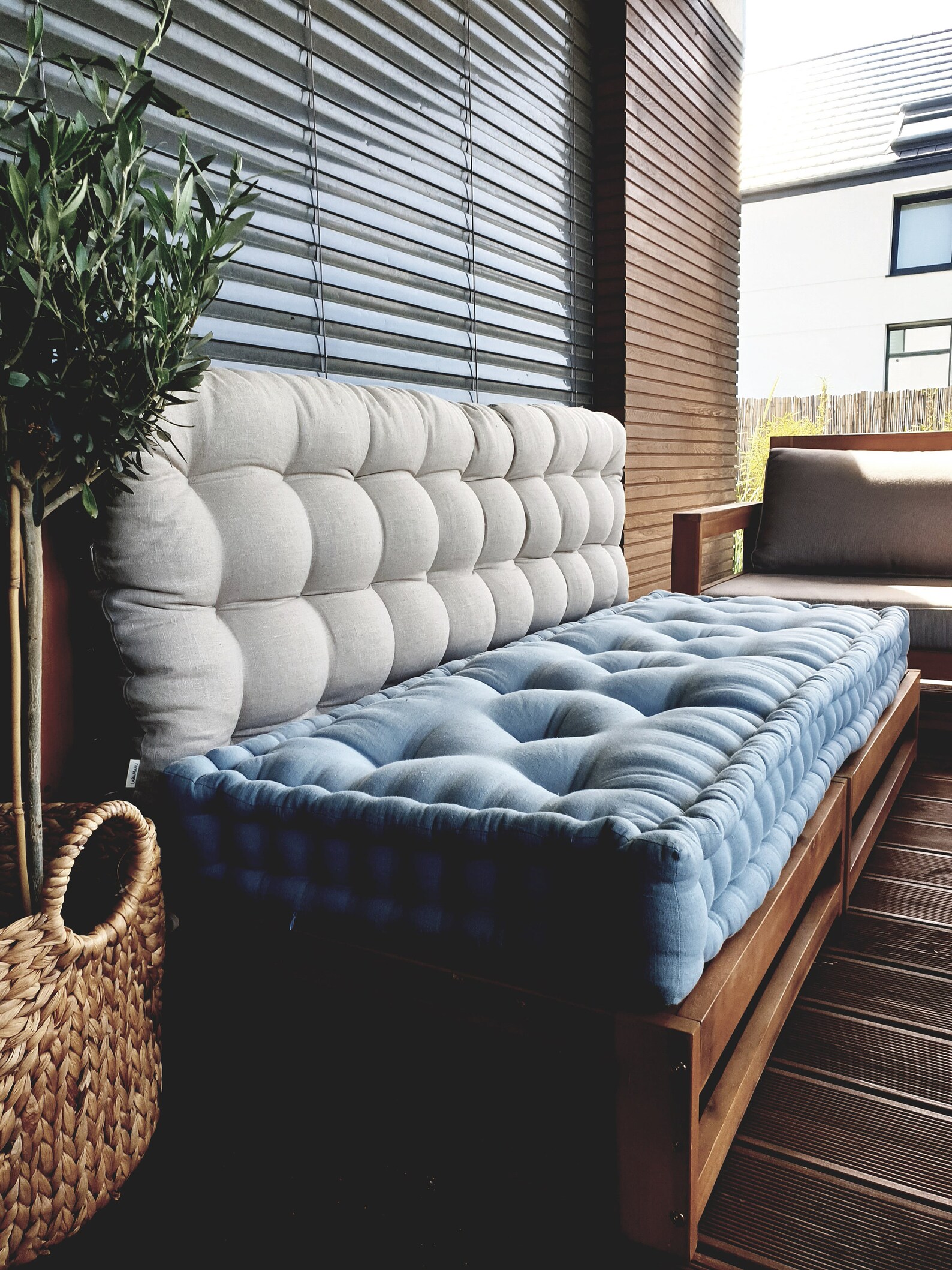 Custom Size Cushion Sofa Cushion Pallet Cushion Linen Mat Etsy