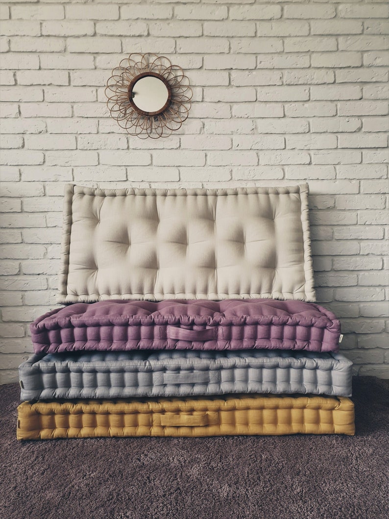 French mattress floor cushion quilted mattress pillow Etsy