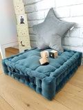 Velvet pouffe, floor cushion, French mat, square meditation cushion, various colors and sizes