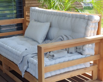 Cojín impermeable para suelo de exterior, cojín para banco o asiento.