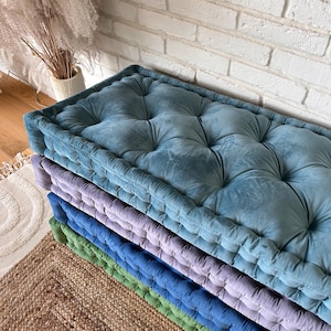 Window Seat Cushion,  Custom Bench Cushion, Custom French Cushion, Quilted Cushion, Indoor Cushion, Floor cushion