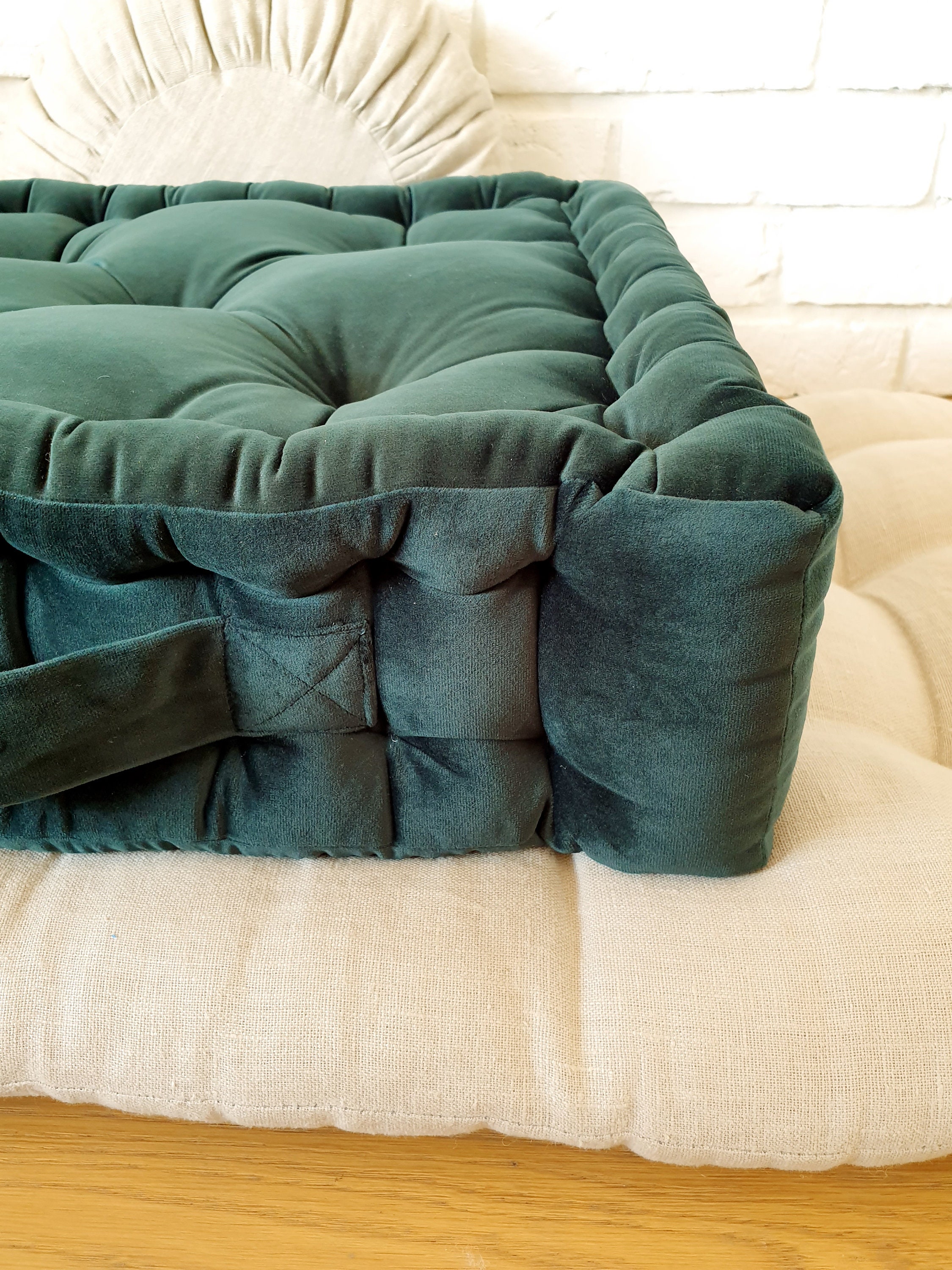 Velvet French Cushion Velvet Floor Cushion Window Seat Etsy