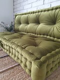 Floor cushion with backrest, French style seat, bench cushion, window seat cushion
