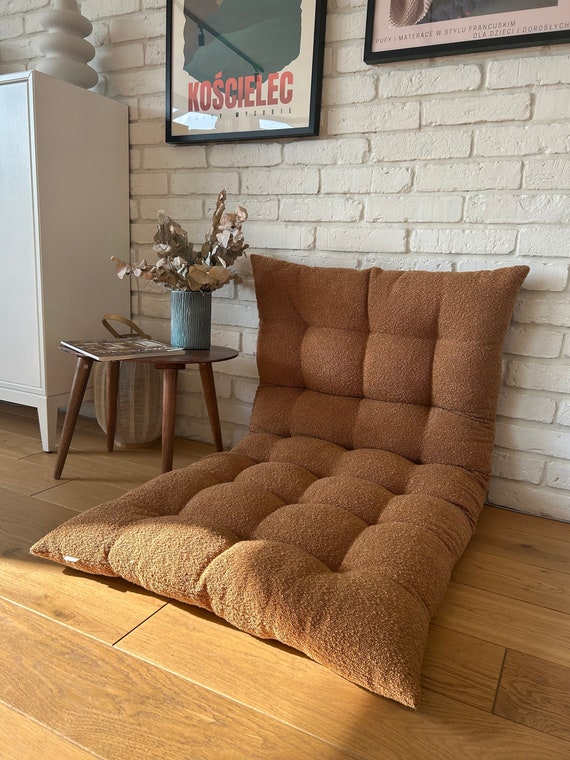 Boucle Floor Pillow Reading Pillow Floor Sofa Play Mat Seat French Mat Boho Style Floor Pillow Etsy