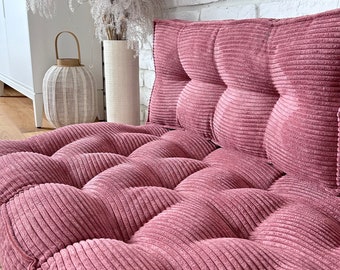 Corduroy Floor Cushion, Custom Floor Seating Sofa, Window Cushion