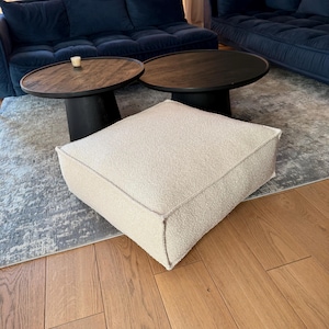 Square Floor Cushion Pouf – Footrest or Low Table Seat