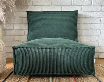 Floor Pillow Seating and Backrest, Corduroy Seat Cushion