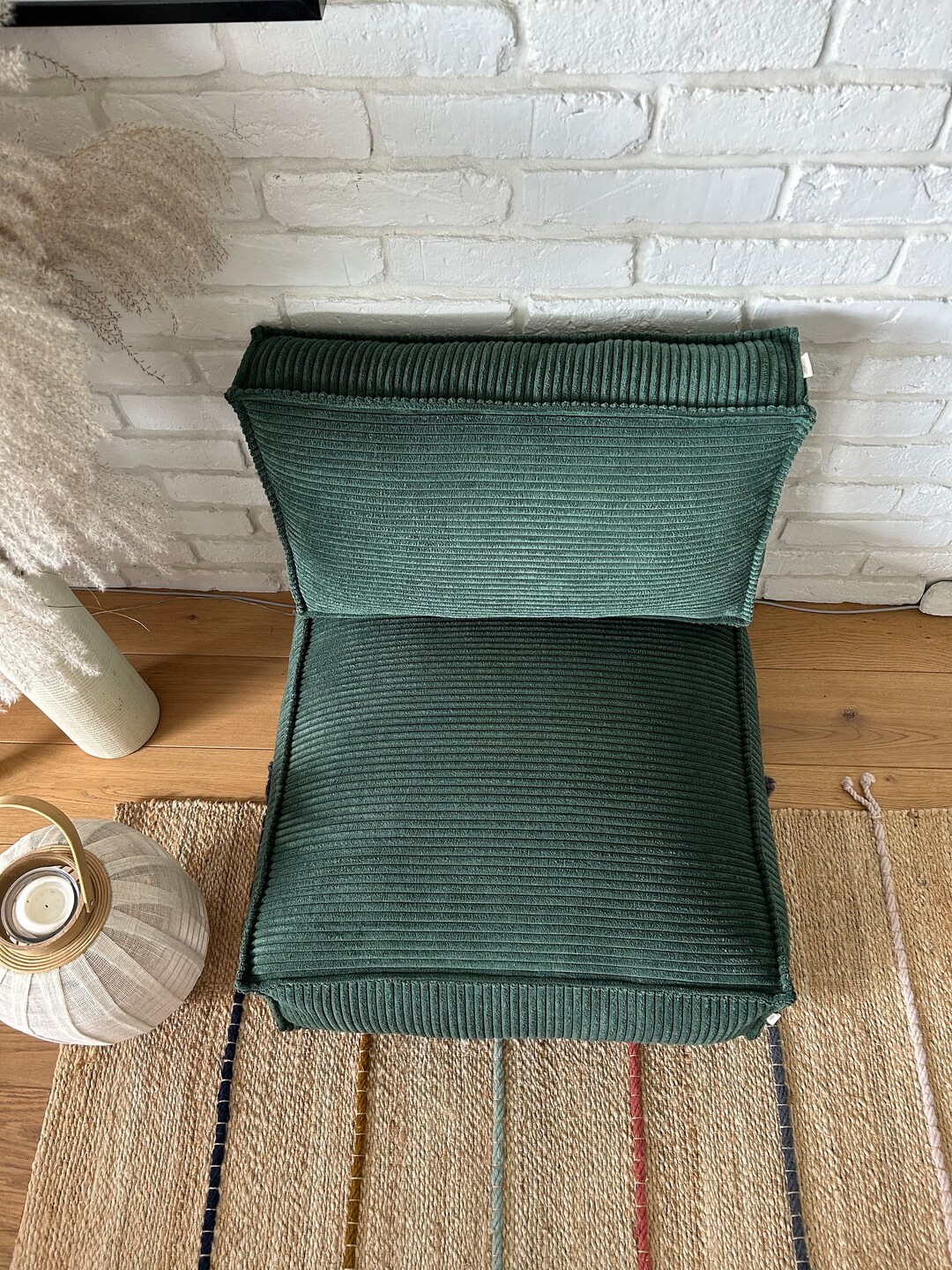Floor Seat Cushion With Backrest Corduroy Seat Cushion Etsy UK