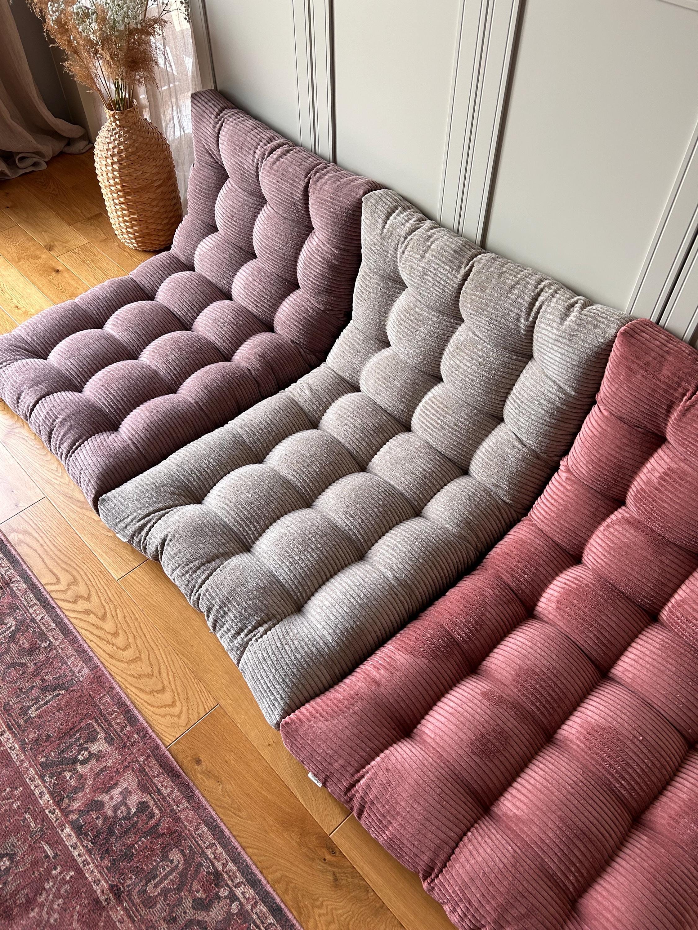 Tufted Floor Cushions | French Style Cushion | Bench Cushion