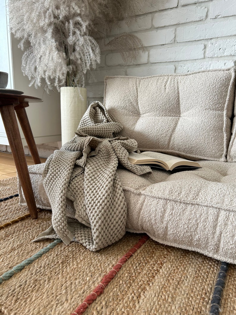 Floor Cushion With Backrest, Cozy Floor Sofa, Reading Nook Cushion - Etsy