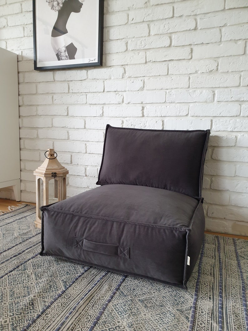 Floor Cushion and Backrest Floor Sofa Moroccan Kilim Pouf Etsy UK