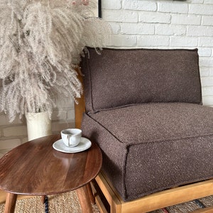 Floor cushion for bench & backrest, modular floor sofa, floor cushion, Moroccan Ottoman, Rug Pouf, - BOUCLE EDGE