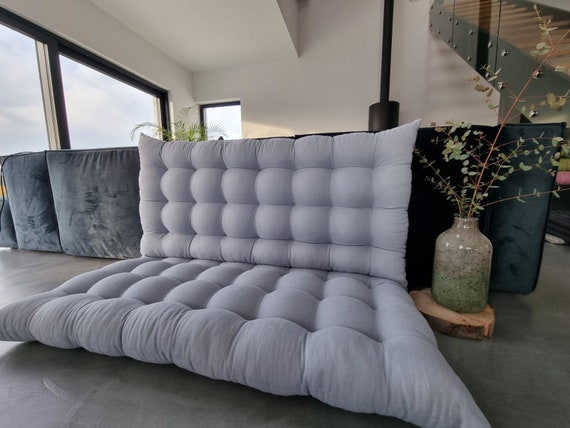 Linen top floor cushion
