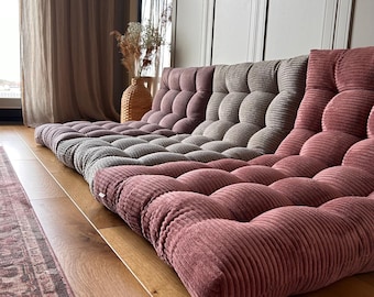 Tufted Floor Cushions | French Style Cushion | Bench Cushion