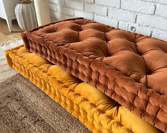 Custom Tufted Cushion, Indoor Bench Cushion, Window Seat Cushion