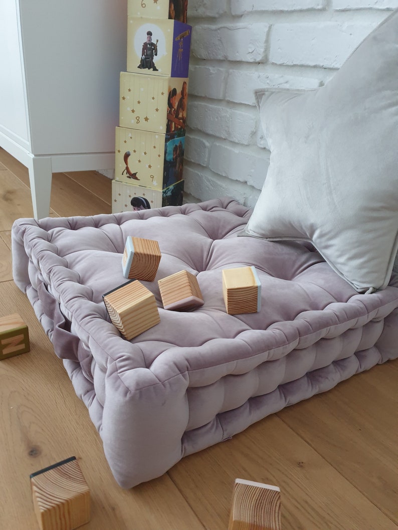 Velvet Pouf Floor Pillow French Style Pouf Custom Pillow Etsy