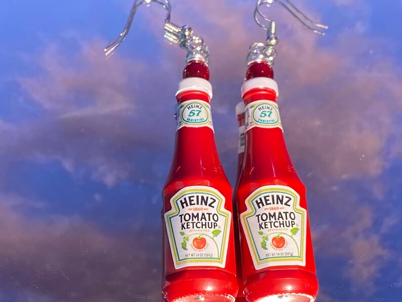 Novelty Earrings Toy Earrings Heinz Ketchup Earrings Mini Brand Earrings Lesbian Earrings