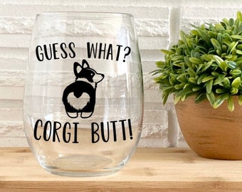 Best Corgi Mom Dog Gifts for Women Stemless Wine Glass for Her Cup Idea Large 0130