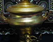Souvenir Russian samovar small for children for the interior beautiful gift Russian Vintage USSR under the gold