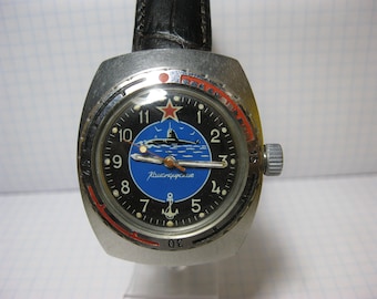 Vostok watch, amphibian, commander's watch, USSR clock, ship captain's watch,