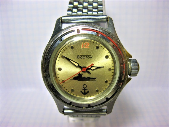 Vostok watch, amphibian, Russian commander's watch