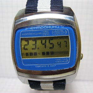 vintage Pulsar Elektronika 5 USSR Digital LED Wrist Watch