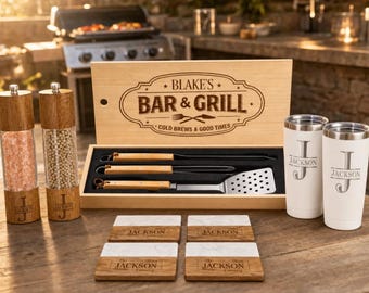 Personalized Father’s Day Grill Gift Set