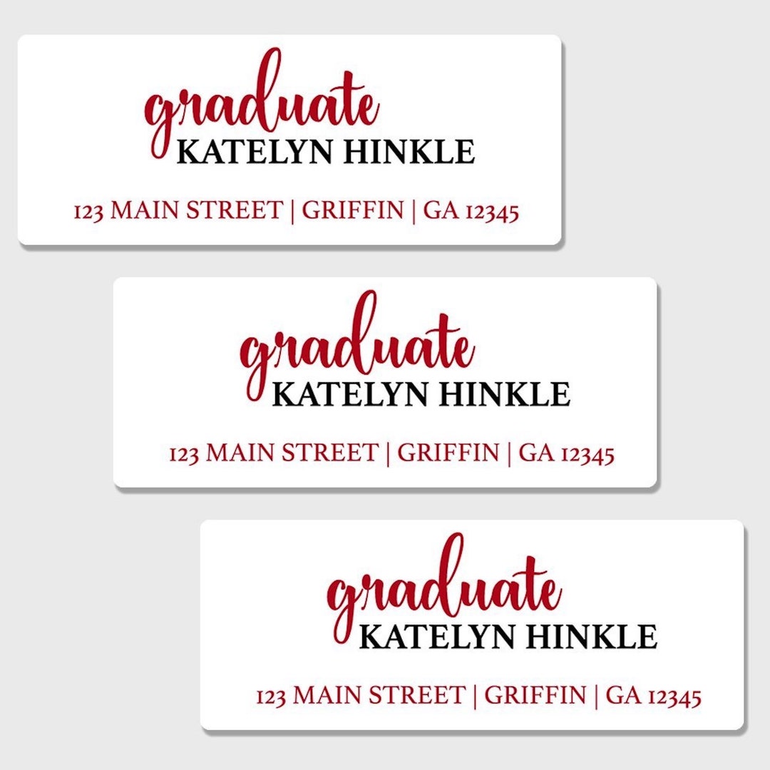 Graduation Music Address Labels Personalized Graduation Themed Return Address Labels- Set of 30 Self ...