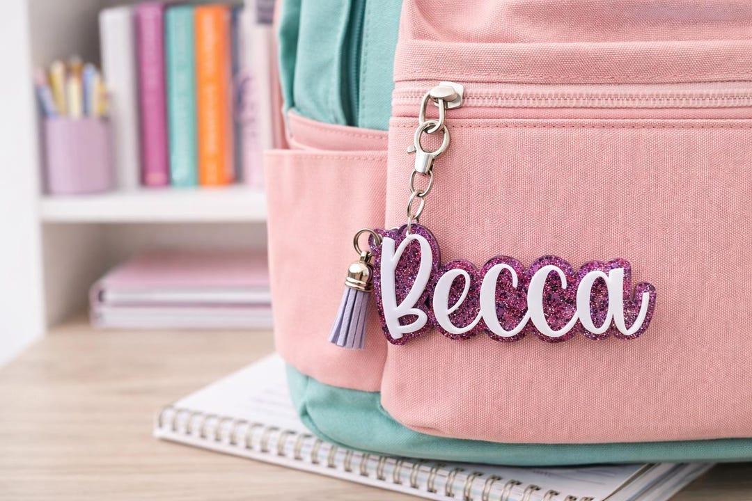 Personalized Name Keychain With Tassel | Custom Acrylic Keychain ...