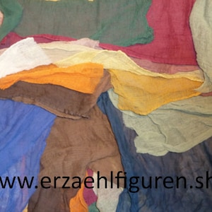 5 meters gauze fabric in many colours for painting, crafting and for narrative figure
