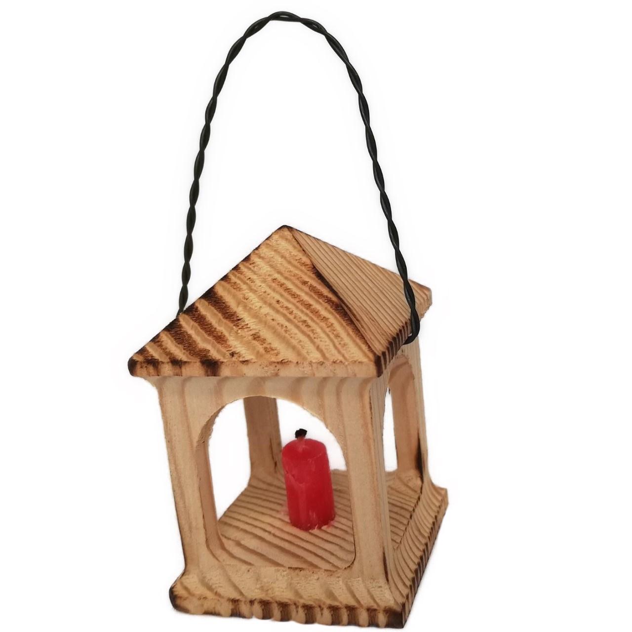 Wooden lantern 5.5 cm high - accessories for nativity figures and storytelling figures