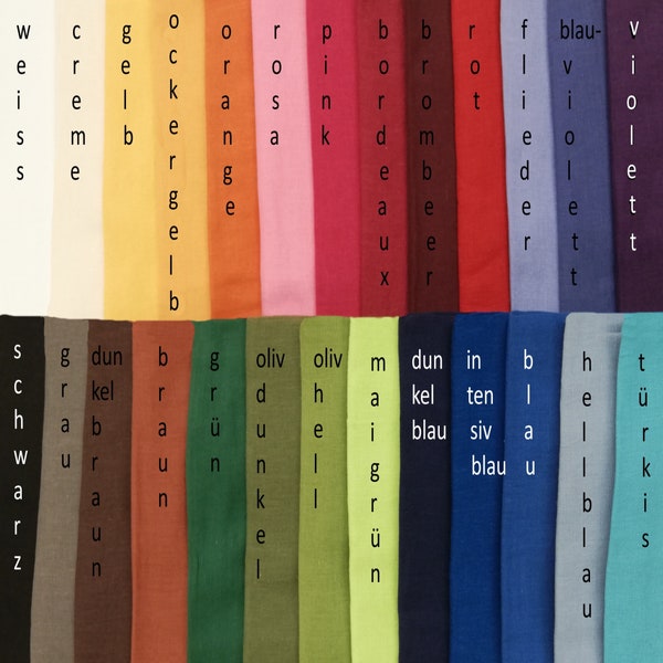 Einfärbige Baumwolltücher - 100x100cm - Halstuch - Kopftuch - ökologisches Geschenkspapier - Spieltuch  - Furoshiki