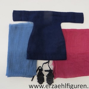 Dress with two veils for narrative figure or Egli figure 28 cm