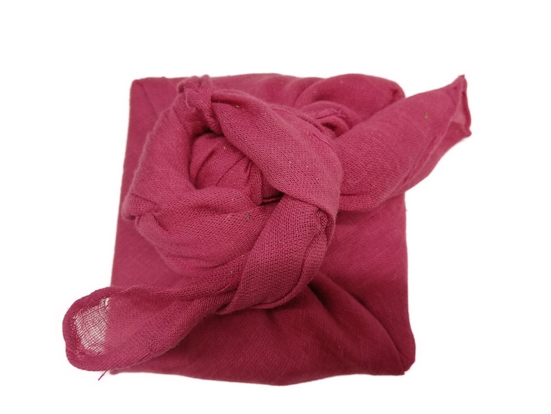 Foulards en coton uni 100 x 100 cm foulard foulard papier d'emballage écologique serviette de gibier furoshiki image 9