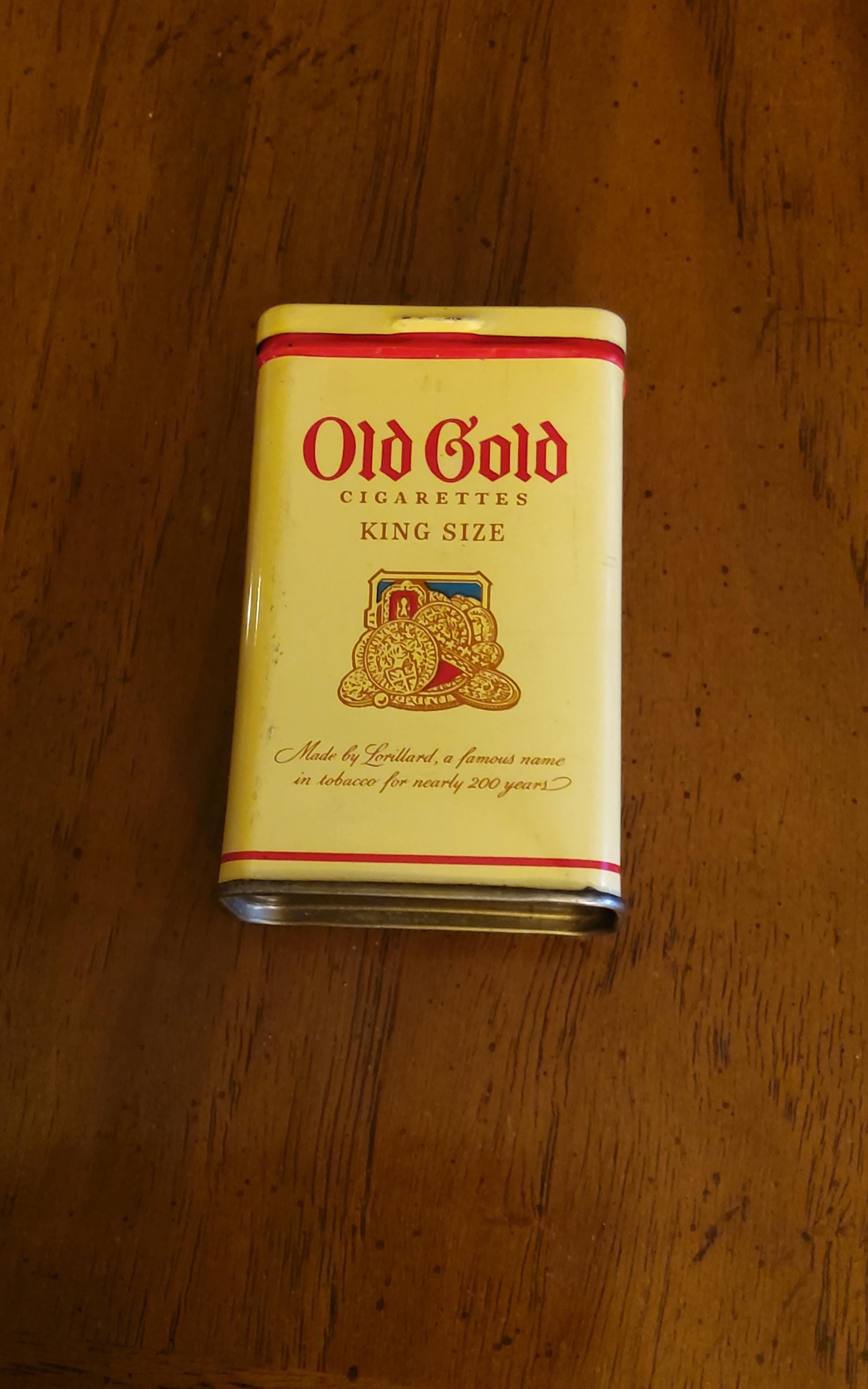 Vintage Old Gold Cigarettes Tin Box