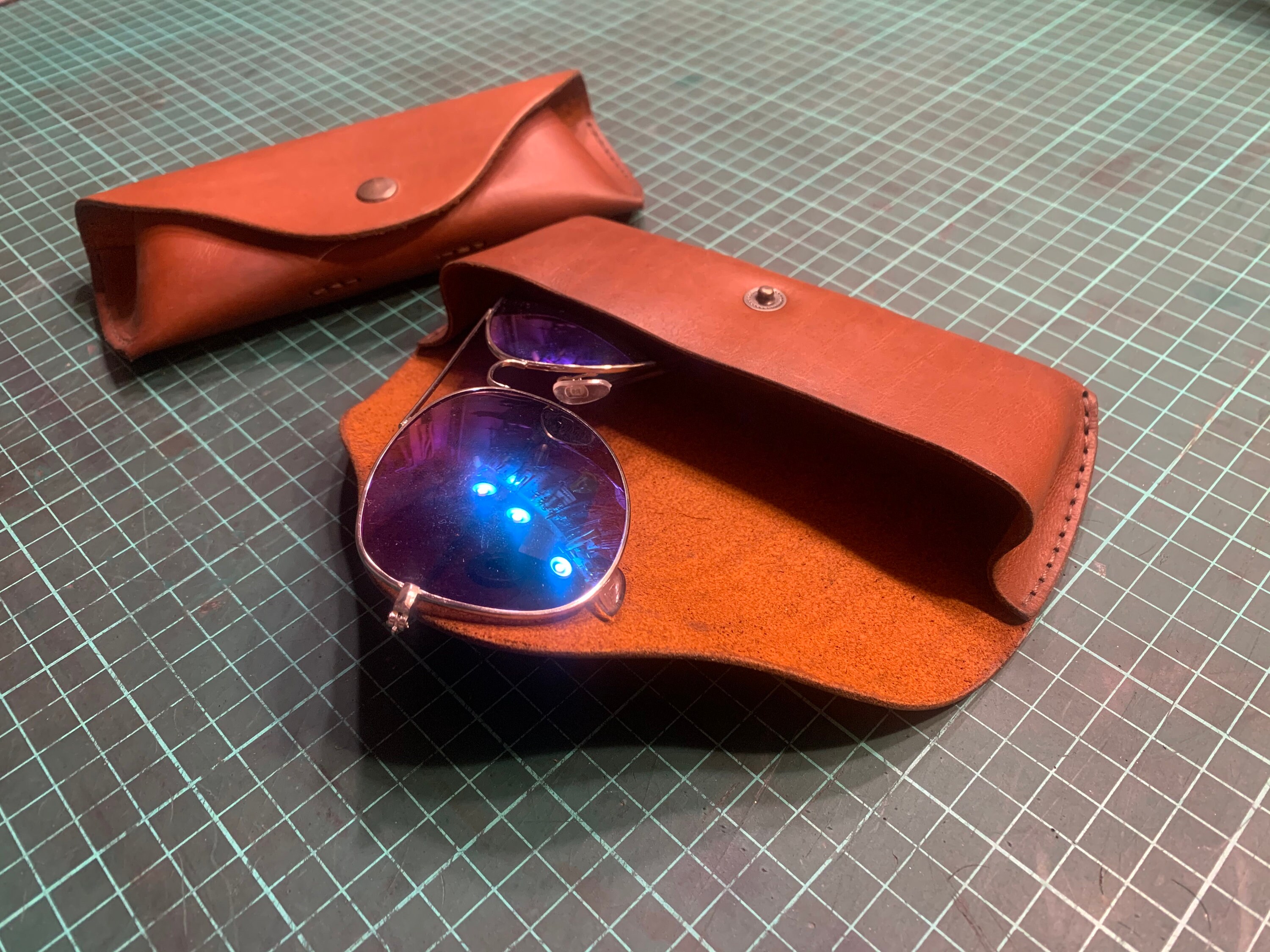 Leather Glasses Case Pattern PDF DXF download Laser Etsy