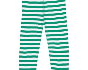 green and yellow striped pants