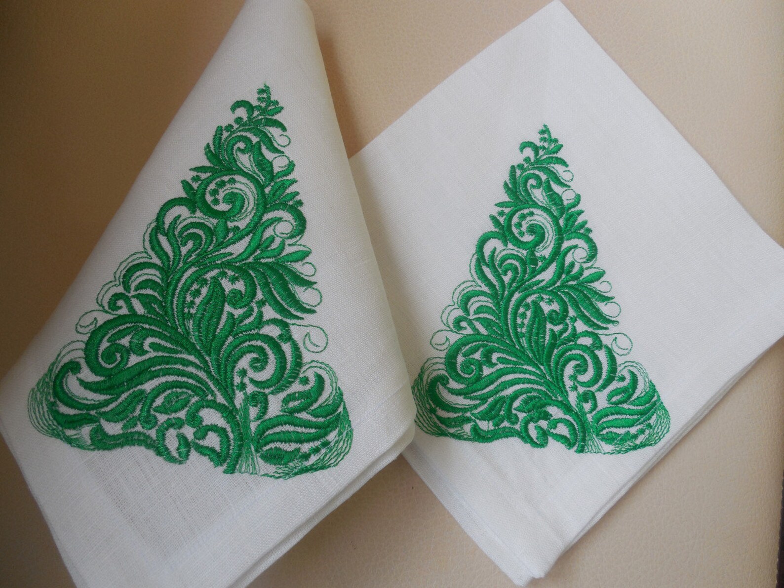 Christmas napkins Set of 6 pieces Napkins with embroidery Etsy