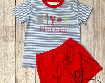 Red Lobster Baby T-Shirt Kids Cotton T Shirts Fashion Tops for 6M-2T Baby