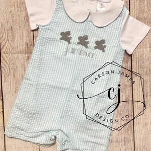 Monogramm Ostern Jon Jon Outfit für Baby Kleinkind Jungen Ostern Outfit Ostergeschenk